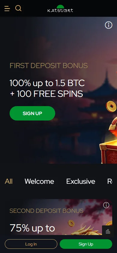 Katsubet Casino promotions interface on a mobile device